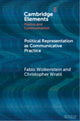 Book cover of: Political Representation as Communicative Practice. By: Fabio Wolkenstein