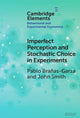 Book cover of: Imperfect Perception and Stochastic Choice in Experiments. By: Pablo Brañas-Garza