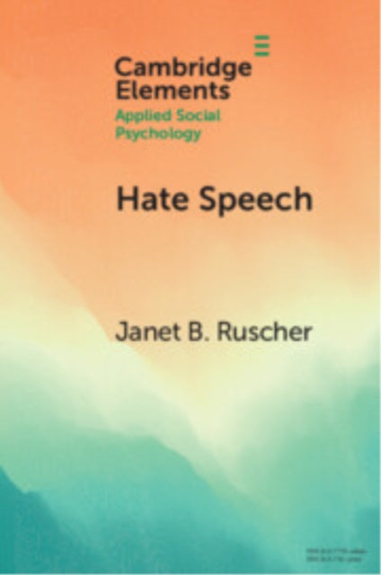 Book cover of: Hate Speech. By: Janet B. Ruscher
