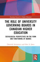 Book cover of: Role of University Governing Boards in Canadian Higher Education. By: Dominik Antonowicz