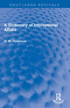 Book cover of: Dictionary of International Affairs. By: Albert M. Hyamson