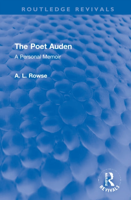 Book cover of: Poet Auden. By: A. L. Rowse