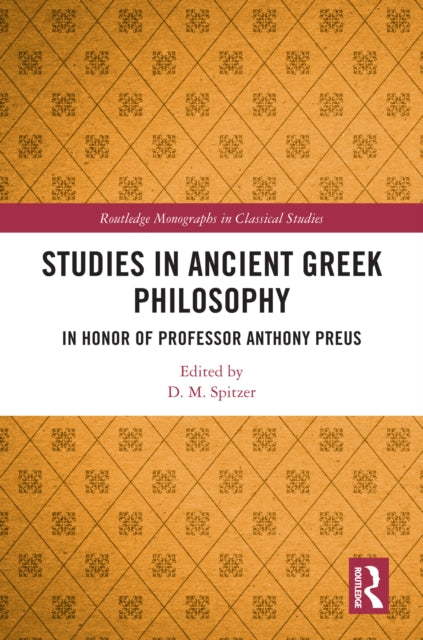 Book cover of: Studies in Ancient Greek Philosophy. By: D. M. Spitzer