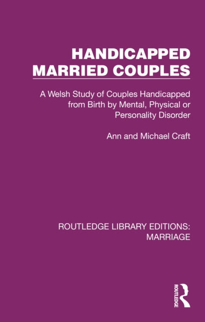 Book cover of: Handicapped Married Couples. By: Ann Craft