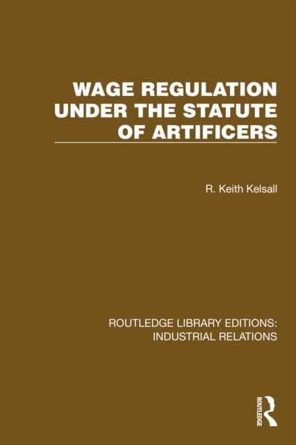 Book cover of: Wage Regulation under the Statute of Artificers