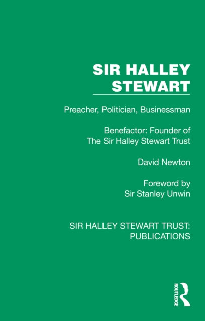 Book cover of: Sir Halley Stewart. By: David Newton