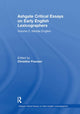 Book cover of: Ashgate Critical Essays on Early English Lexicographers