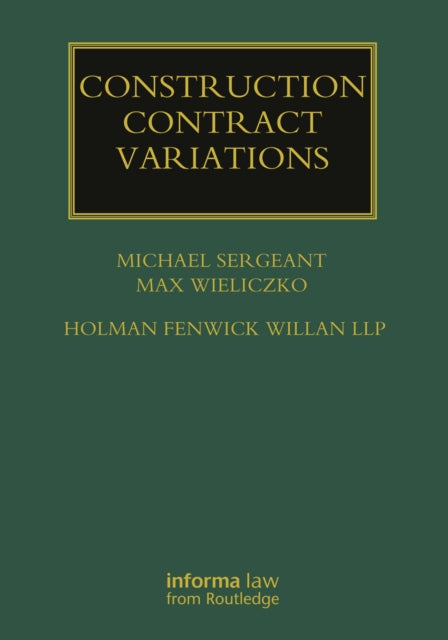 Book cover of: Construction Contract Variations