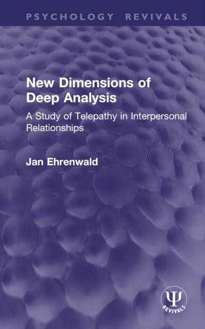 Book cover of: New Dimensions of Deep Analysis. By: Jan Ehrenwald