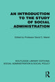 Book cover of: Introduction to the Study of Social Administration