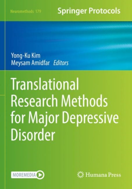 Book cover of: Translational Research Methods for Major Depressive Disorder. By: Yong-Ku Kim