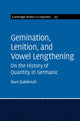 Book cover of: Gemination, Lenition, and Vowel Lengthening. By: Kurt Goblirsch