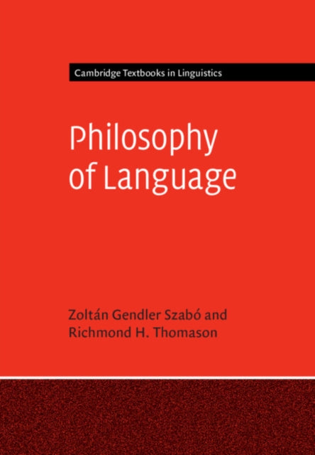 Book cover of: Philosophy of Language. By: Zoltán Gendler Szabó