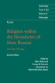 Book cover of: Kant: Religion within the Boundaries of Mere Reason. By: Robert Merrihew Adams