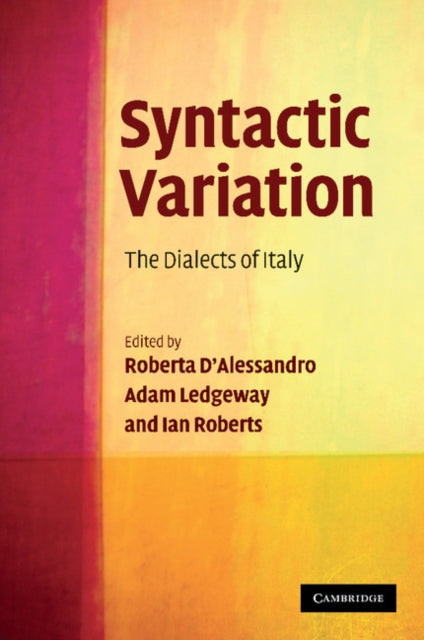 Book cover of: Syntactic Variation. By: Roberta D'Alessandro