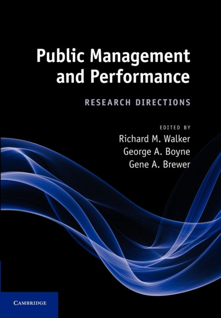 Book cover of: Public Management and Performance. By: Richard M. Walker