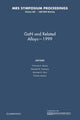 Book cover of: GaN and Related Alloys – 1999: Volume 595. By: Thomas H. Myers