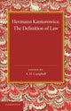 Book cover of: Definition of Law. By: Hermann Kantorowicz