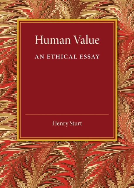 Book cover of: Human Value. By: Sturt, Henry Cecil