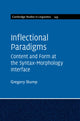 Book cover of: Inflectional Paradigms. By: Gregory Stump