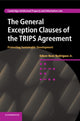 Book cover of: General Exception Clauses of the TRIPS Agreement. By: Rodrigues, Edson Beas, Jr.