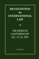 Book cover of: Recognition in International Law. By: Hersch Lauterpacht