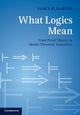 Book cover of: What Logics Mean