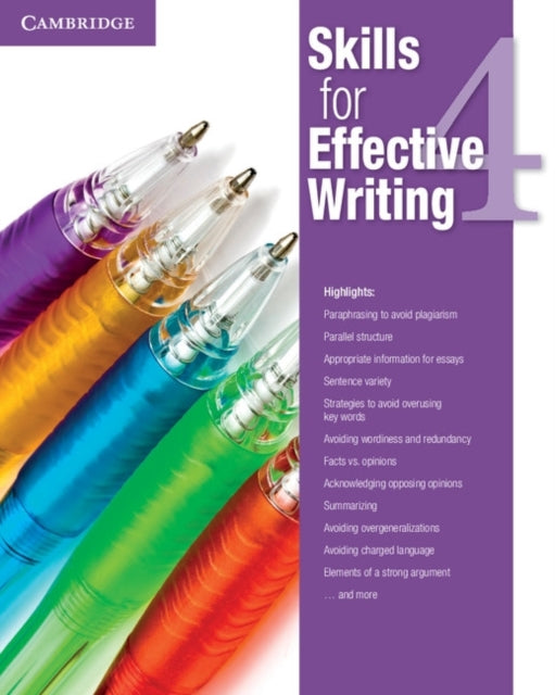 Book cover of: Skills for Effective Writing Level 4 Student's Book. By: Cambridge University Press.