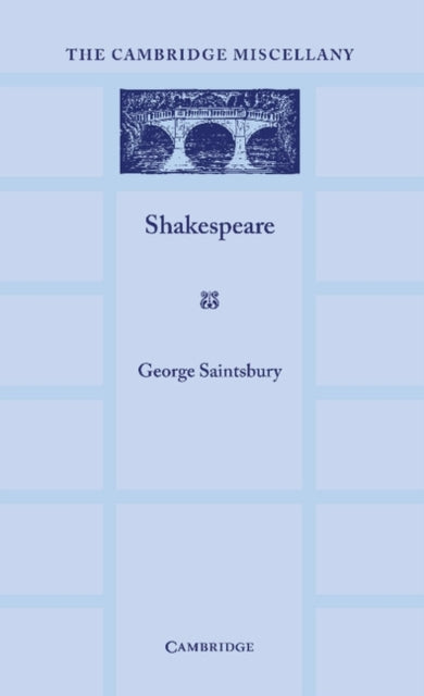 Book cover of: Shakespeare. By: George Saintsbury