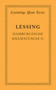 Book cover of: Hamburgische Dramaturgie II. By: Gotthold Ephraim Lessing