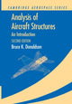 Book cover of: Analysis of Aircraft Structures. By: Bruce K. Donaldson