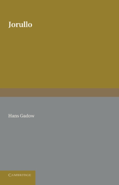Book cover of: Jorullo. By: Hans Gadow