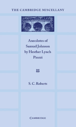 Anecdotes of Samuel Johnson