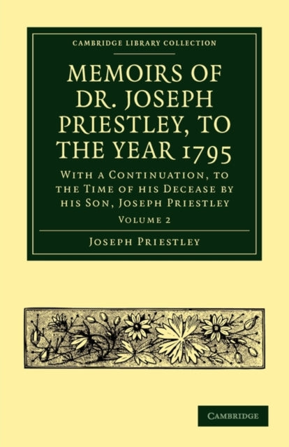 Book cover of: Memoirs of Dr. Joseph Priestley. By: Thomas Cooper Joseph Priestley