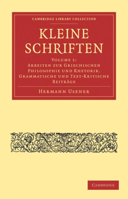 Book cover of: Kleine Schriften. By: Hermann Usener