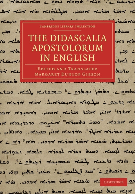 Book cover of: Didascalia Apostolorum in English