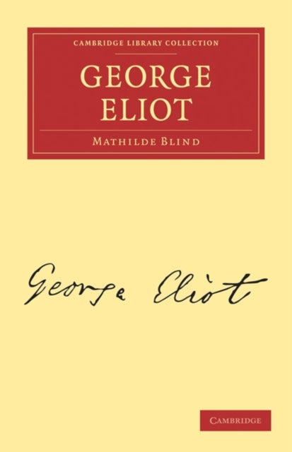 Book cover of: George Eliot. By: Mathilde Blind