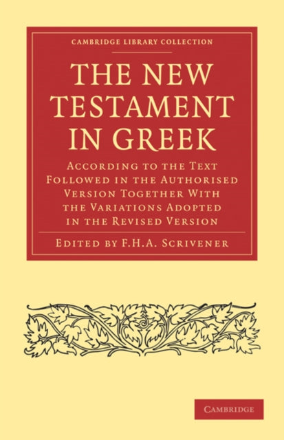 Book cover of: New Testament in Greek. By: Frederick Henry Ambrose Scrivener
