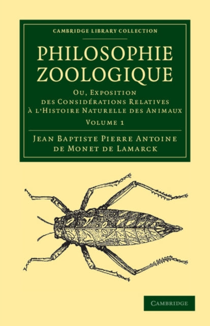 Book cover of: Philosophie zoologique. By: Jean Baptiste Pierre Antoine de Monet de Lamarck