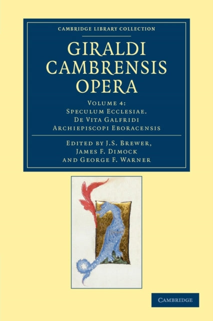 Book cover of: Giraldi Cambrensis opera. By: J. S. Brewer