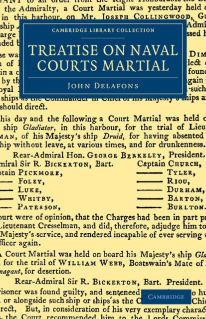 Book cover of: Treatise on Naval Courts Martial. By: John Delafons
