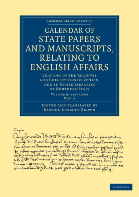 Book cover of: Calendar of State Papers and Manuscripts, Relating to English Affairs. By: Rawdon Lubbock Brown