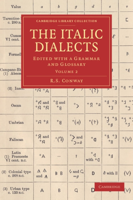 Book cover of: Italic Dialects. By: R. S. Conway