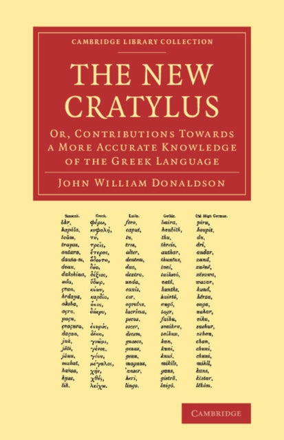 Book cover of: New Cratylus. By: John William Donaldson