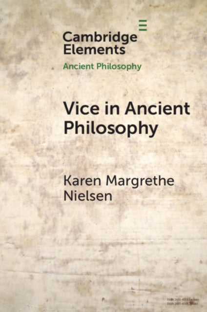 Book cover of: Vice in Ancient Philosophy