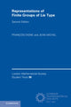 Book cover of: Representations of Finite Groups of Lie Type. By: Jean Michel