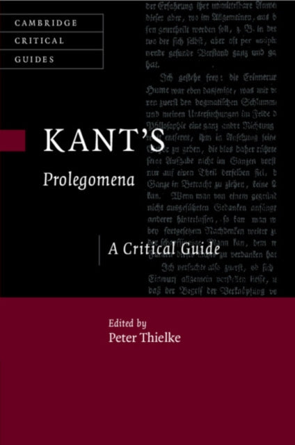Book cover of: Kant's Prolegomena. By: Peter Thielke