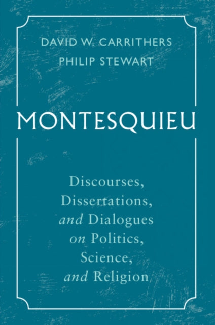 Book cover of: Montesquieu. By: David W. Carrithers