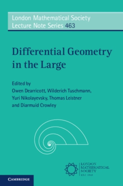 Book cover of: Differential Geometry in the Large. By: Owen Dearricott