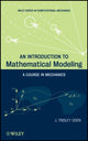 Book cover of: Introduction to Mathematical Modeling. By: J. Tinsley Oden
